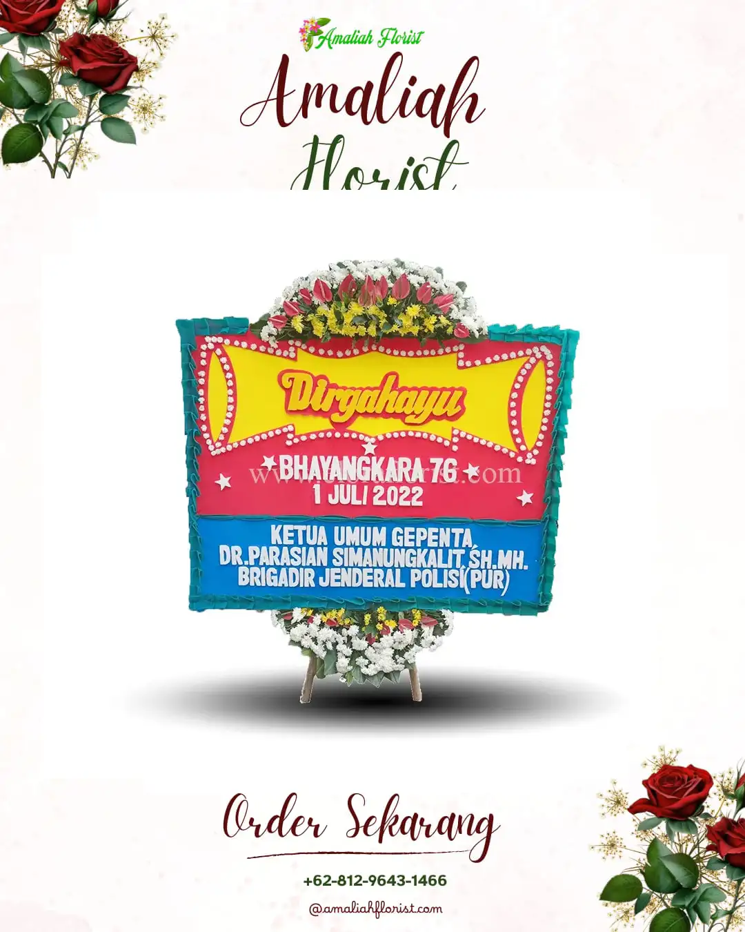 Papan Bunga HUT Ulang Tahun Anjir Muara